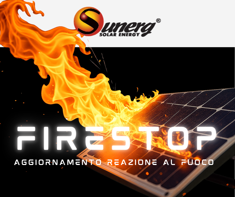 SUNERG - Aggiornamento reazione al fuoco